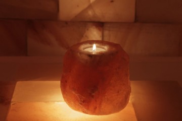 Solný svícen Přírodní neopracovaný kámen